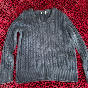 Gray Cable Knit Sweater